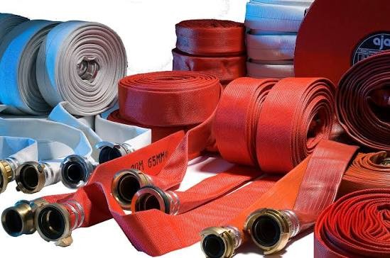 Marine fire hoses with fire hose couplings&nbsp;